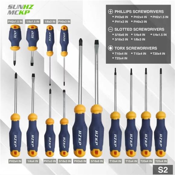 Magnetic Screwdriver Set 66-Piece, S2-Alloy Tool Steel,Includes Slotted/Phillips - Picture 6 of 6